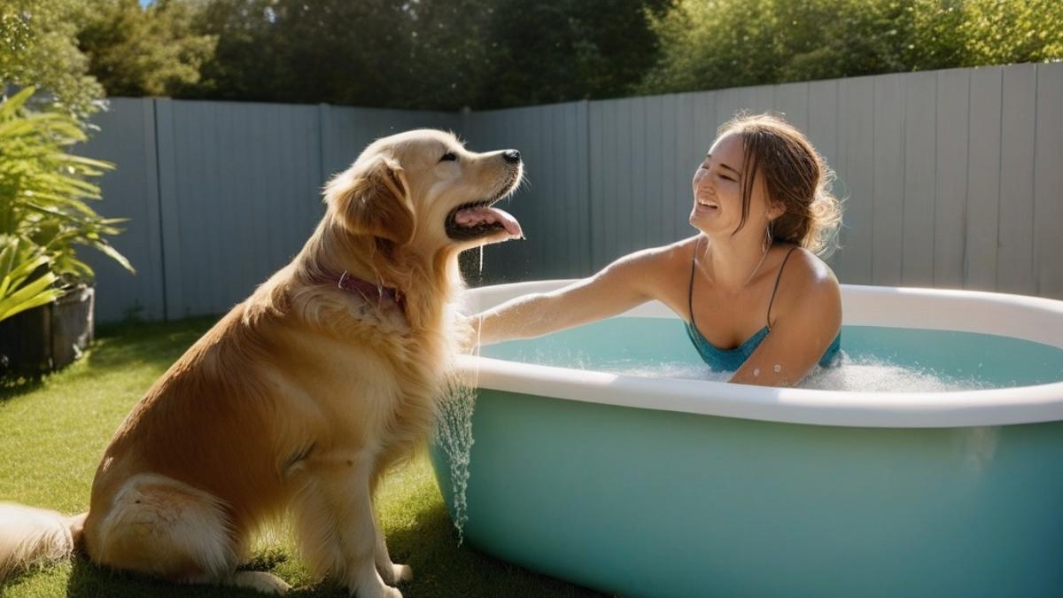 how to bathe a dog